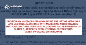 Decision No. 48/QD-QLD dated 23/01/2023