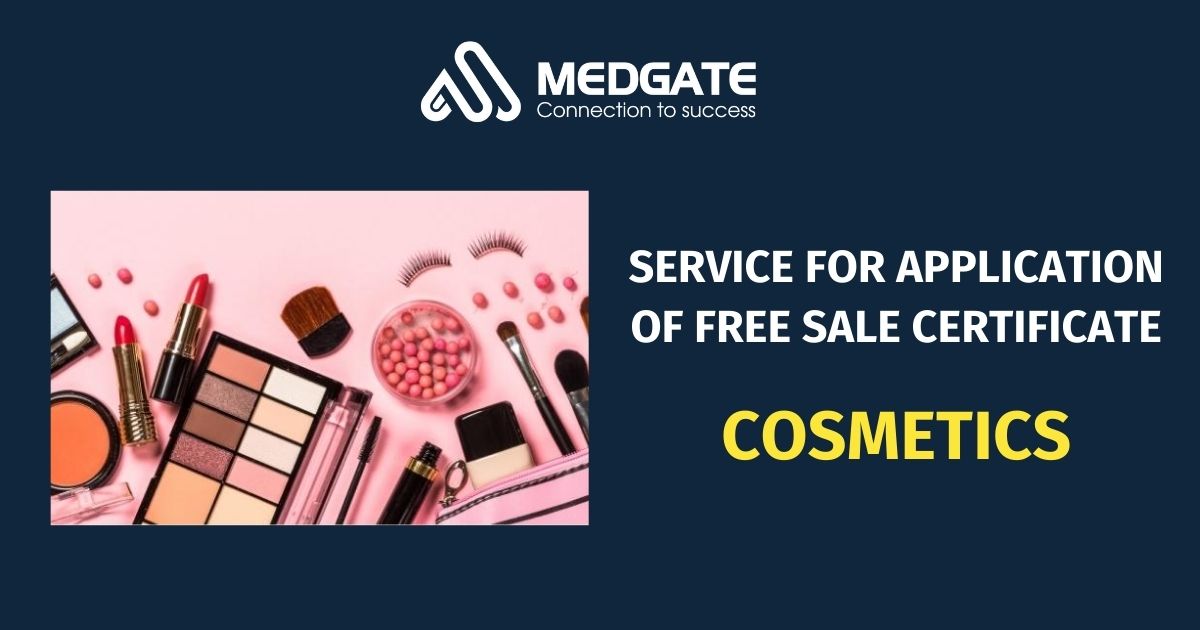 Service for application of free sale certificate for cosmetics